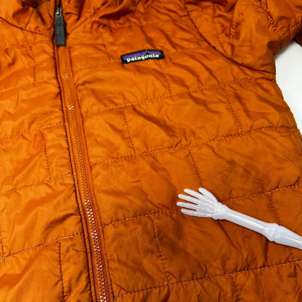 Patagonia Kids Nano Puff Insulated Puffer Jacket Burnt Orange Full Zip